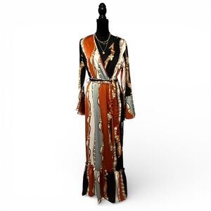 Bambu’ Apparel Size M Elegant Multicolor Maxi Dress